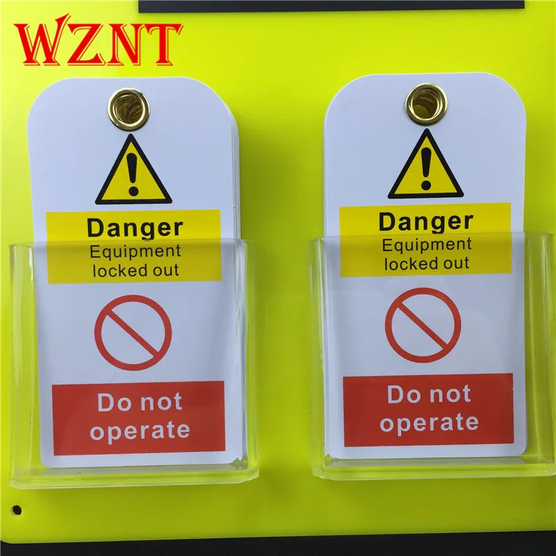 

Durable PVC Safety Lockout padlock tag tuff tags do not operate tag Content can be customized
