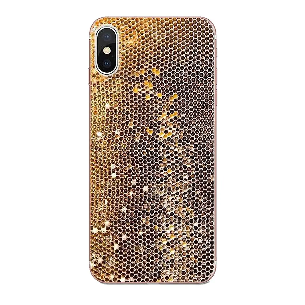 Дизайнерский чехол для телефона Apple iPhone 4 4S 5 5C 5S SE 6 6S 7 8 Plus X XS Max XR Golden Honeycomb