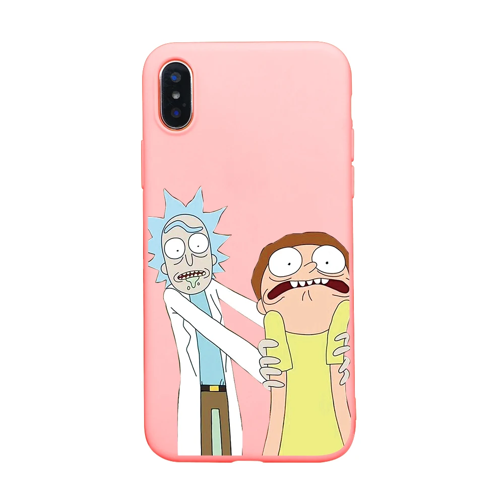 pink-4579 Милый чехол для телефона Rick marty Pickle для iphone 8, 7, 6, 6s Plus, 5S, SE, разноцветный мягкий чехол для телефона из ТПУ для iphone X, XS, XSMAX, XR, чехол - Цвет: pink-4579
