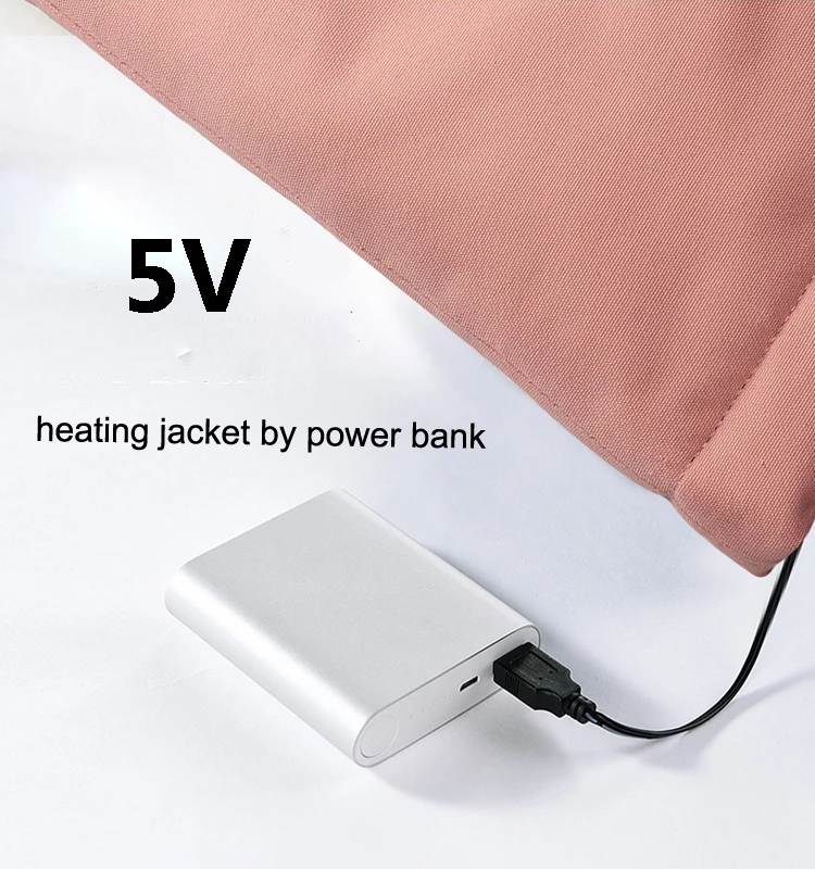 Cabolsa de Acampamento ao ar Livre Aquecido Caminhadas Jaqueta Feminina Inverno Quente Trekking Blusão Ski Jaquetas Impermeáveis Cabolsas Am354 Usb 12 High Quality Esporte e Lazer
