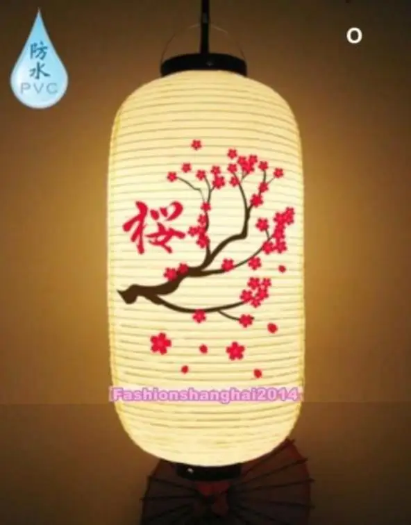 Японский ПВХ водонепроницаемый фонарь подвесной Сакура красота женщина открытый магазин Ресторан Декор - Цвет: O