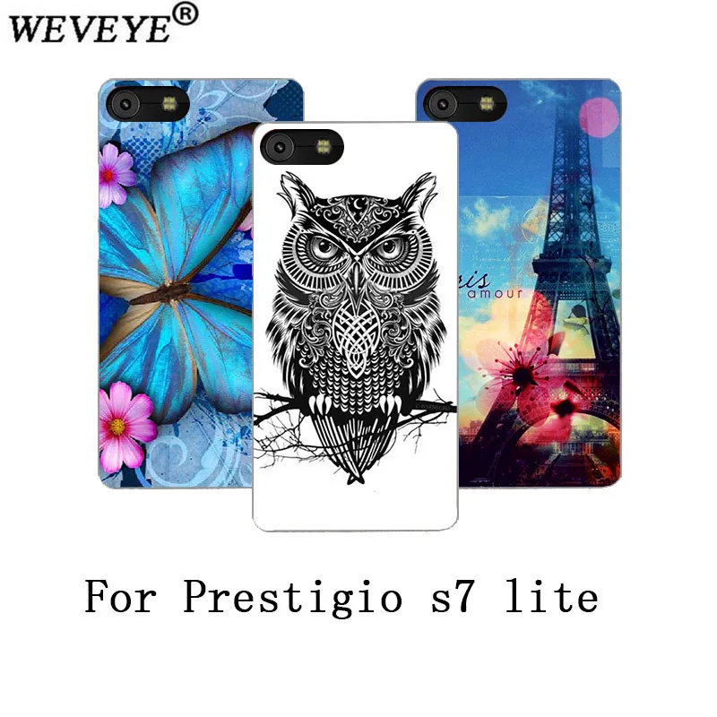 

Fashion DIY Painted case Cat Lion Rose Flower Case For Prestigio Grace S7 LTE 7551 DUO phone cover For Prestigio Grace S7