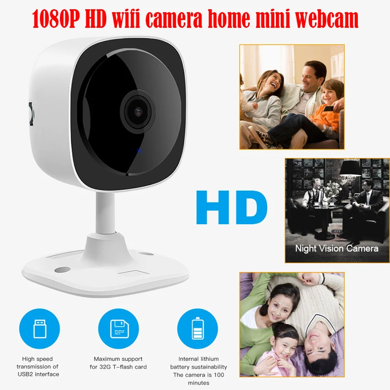 

New 1080P HD Wifii Camera Multifunctional Mini IP Camera Security Fisheye Lens Infrared Surveillance Camera