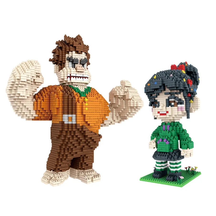 Tanie Cartoon rozwal to, ralph figurki złożyć Model klocki Model edukacyjny cegły zabawki dla dzieci prezenty