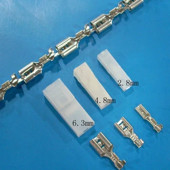 

110/187/250 plug spring nylon hard sheath female terminal 2.8/4.8/6.3mm plug spring wiring ear wire nose