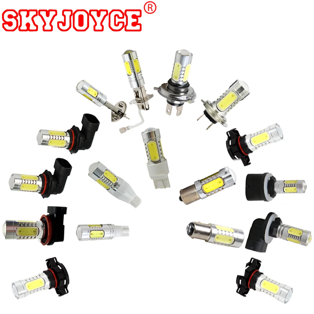 SKYJOYCE 40 пар прямые кепки 880 12 V 7,5 W Белый 6500 K 881 H27 светодиодный противотуманные лампы света набор светодиоидных ламп в автомобиль на основе технологии COB H1 H11 H8 светодиодный