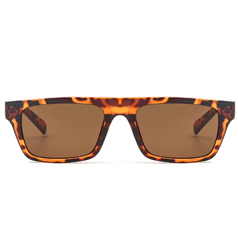 Oulylan, плоский верх, прямоугольные солнцезащитные очки, женские, модные, брендовые, дизайнерские, простые, солнцезащитные очки, мужские, женские, очки, Оттенки UV400 - Цвет линз: Leopard