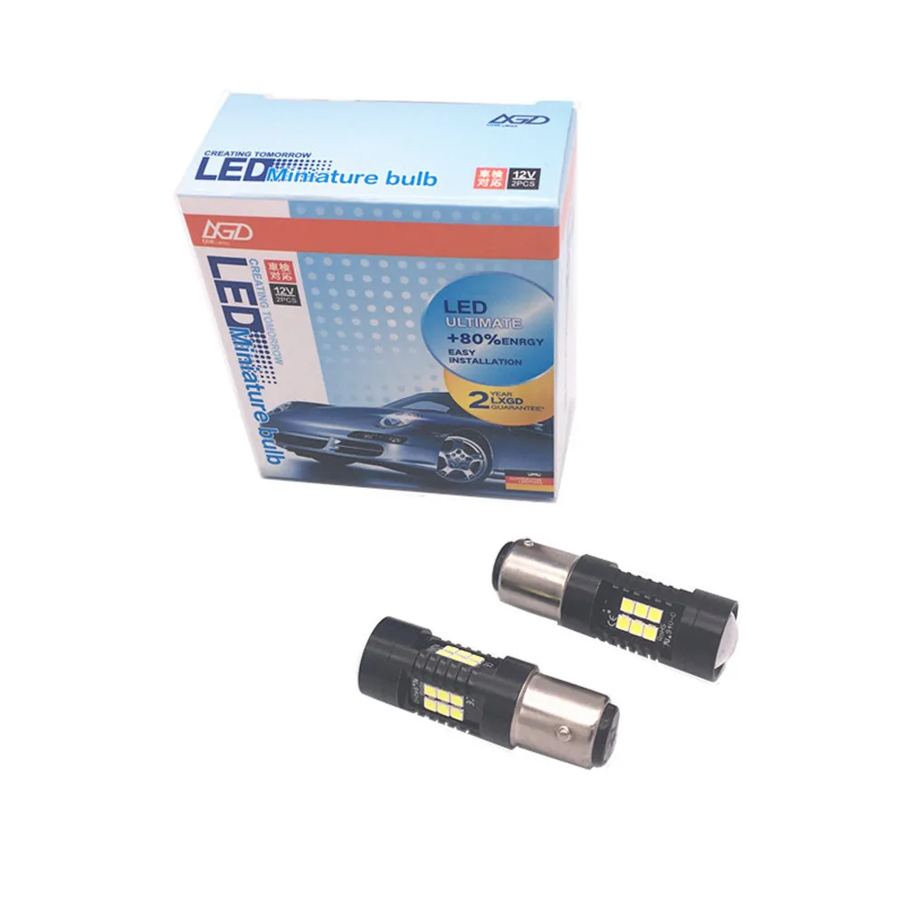 2 Шт 1157 BAY15D светодиодные лампы P21/5 W 21 3030SMD авто светодиодные лампы тормозной фонарь задний автомобиля Резервное копирование Свет 12 V 24 V