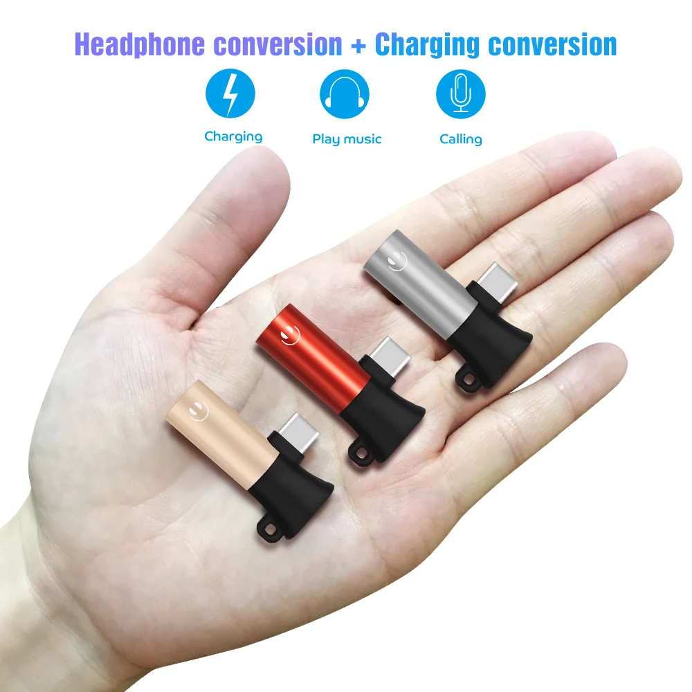 Type C To 3.5 mm Earphone Jack Adapter 2 in 1 USB Audio Cable Converter Charging Splitter Headphone Adapter For Samsung A30 A50 Type C To 3.5 mm Earphone Jack Adapter 2 in 1 USB Audio Cable Converter Charging Splitter Headphone Adapter For Samsung A30 A50