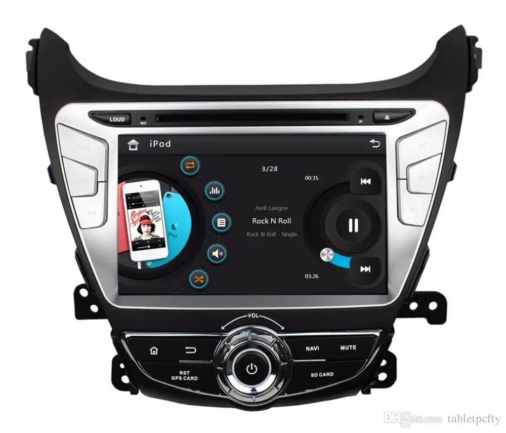 Clearance 8" in-dash Car DVD player with GPS(optional,audio Radio stereo,USB/SD,AUX,BT/TV,car multimedia headunit for Hyundai Elantra 2014 2