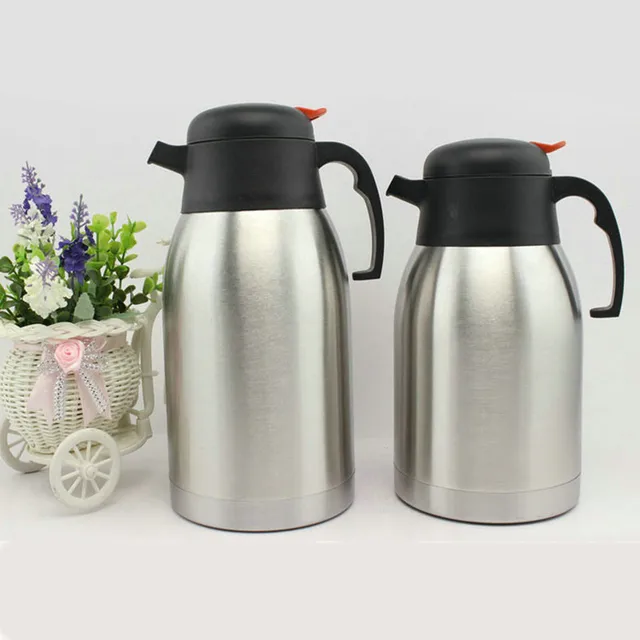 Double Stainless Steel Coffee Pot Interior Thermos Flask Double Stainless Steel Coffee Pot Interior Thermos Flask Household Warm Keeping Kettle Water
