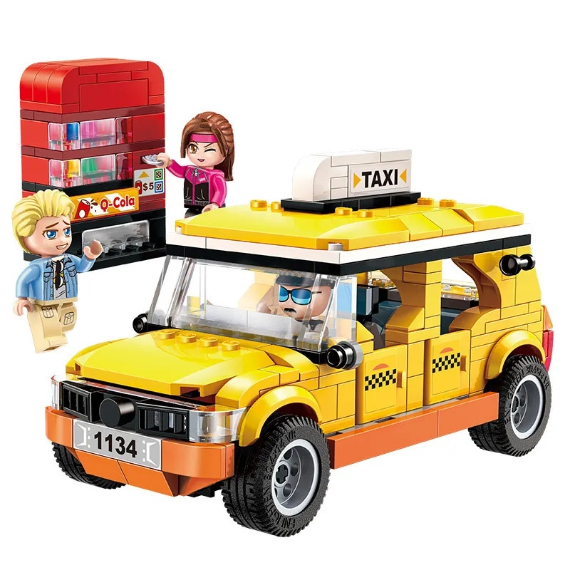 

1134 322pcs TAXI Constructor Model Kit Blocks Compatible LEGO Bricks Toys for Boys Girls Children Modeling