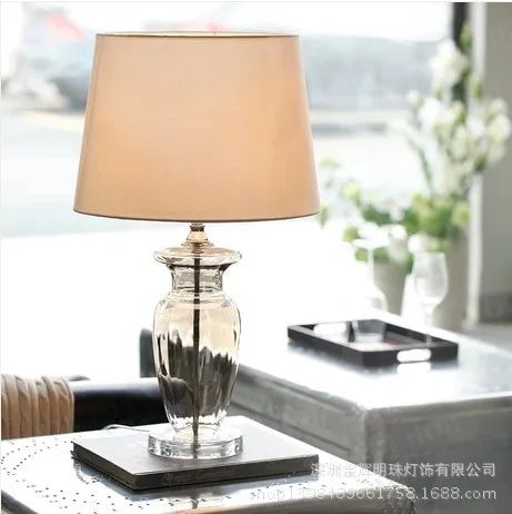 

YOOK 38*65CM American Country LED Table Lamp European Crystal Glass Creative Table Lamp Simple Modern Table Lamp 220V 27E