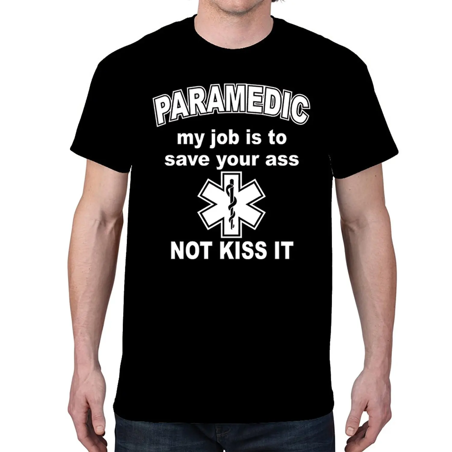 Image 100% Cotton T Shirts Brand Clothing Tops Tees Men s Paramedic My Job Black T shirt