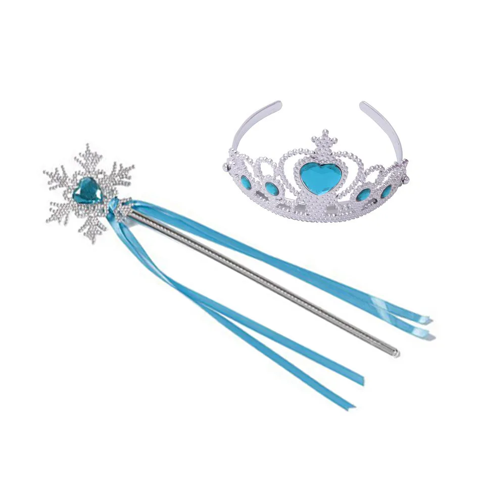 Blue Snowflake-Silver  Crown Magic Wand