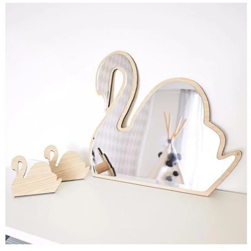 

Acrylic Mirror Kid Bedroom Nursery Decoration Shatterproof mural Bunny Crown Heart Butterfly Cloud Garden Wall Mirror Art Decor