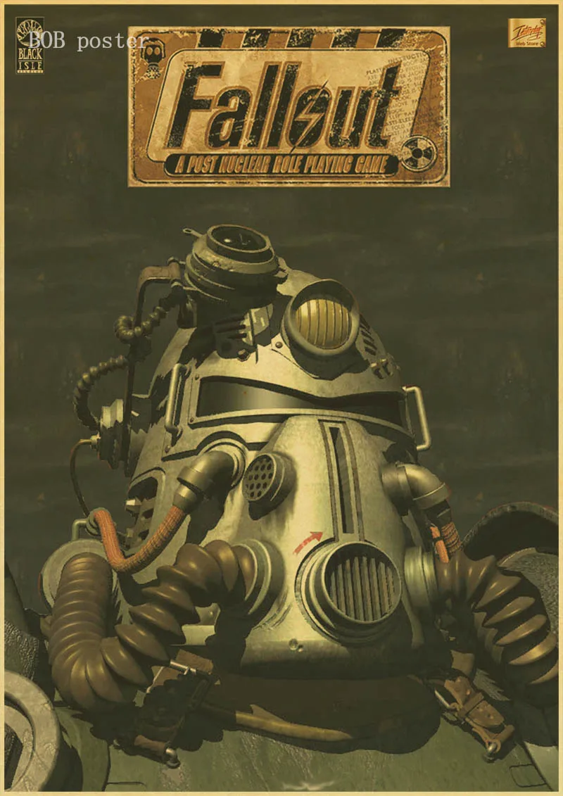 Винтажные плакаты рок Fallout игры аниме Настенные Украшения Дома Ретро плакат Декор для стен в винтажном стиле принты