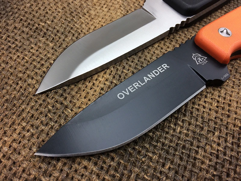 Full Tang Tops Overlander Tactical Fixed Blade Knife 7Cr17Mov Blade G10 Handle Outdoor Straight Knives Survival Multi Tools New