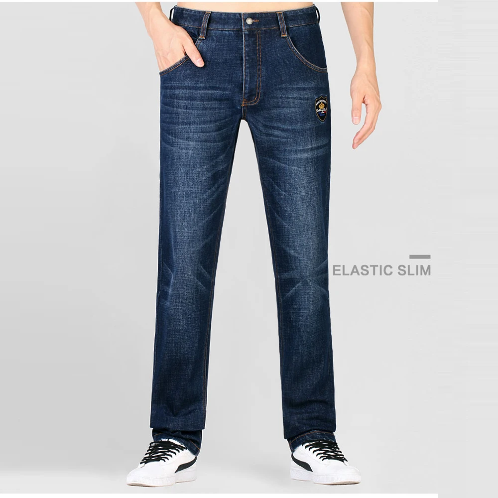 

Bruce&Shark 2019 Jeans Men Fashion Casual High Quality Embroidery Straight leg Cotton heavyweight big SIZE 28 TO 42 8236