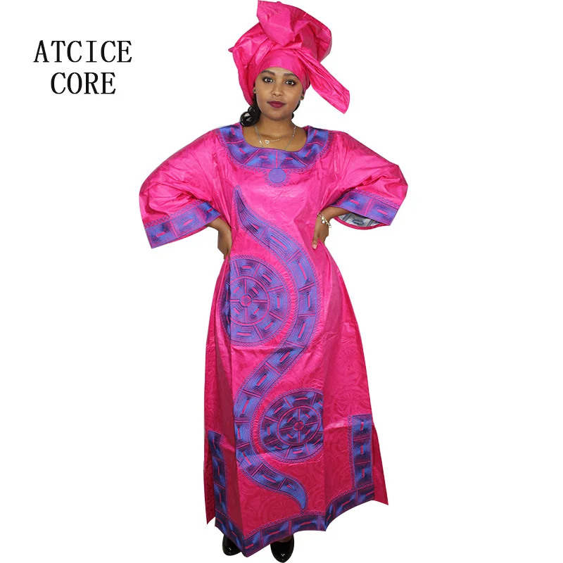 

african dresses for woman bazin riche embroidery design long dress LA009