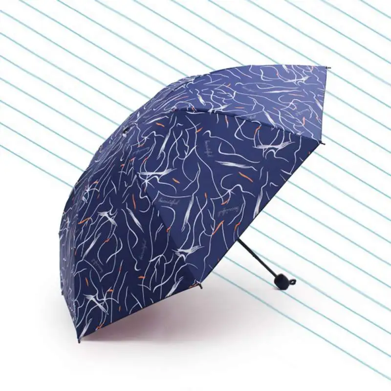 

Summer 3 Folding Sunshade UV Protection Portable Travel Light Small Mini Black Coating Umbrella Dual-use Sunny Rain Umbrellas
