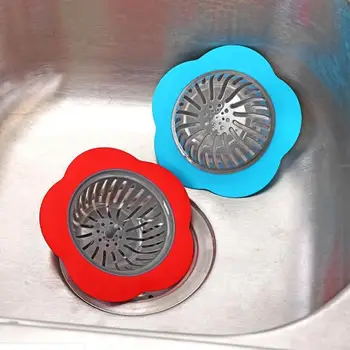 

Flower Shaped Silicone Sink Strainer Shower Sink Strainer Floor Drain Anti-clogging Filter