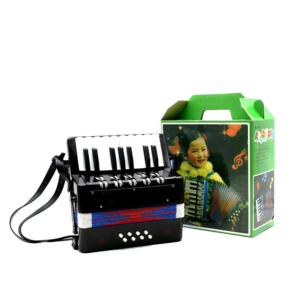 17 ключ 8 бас инструмент аккордеон маленький аккордеон образовательные Музыкальные инструменты для детей подарок синий/черный/красный