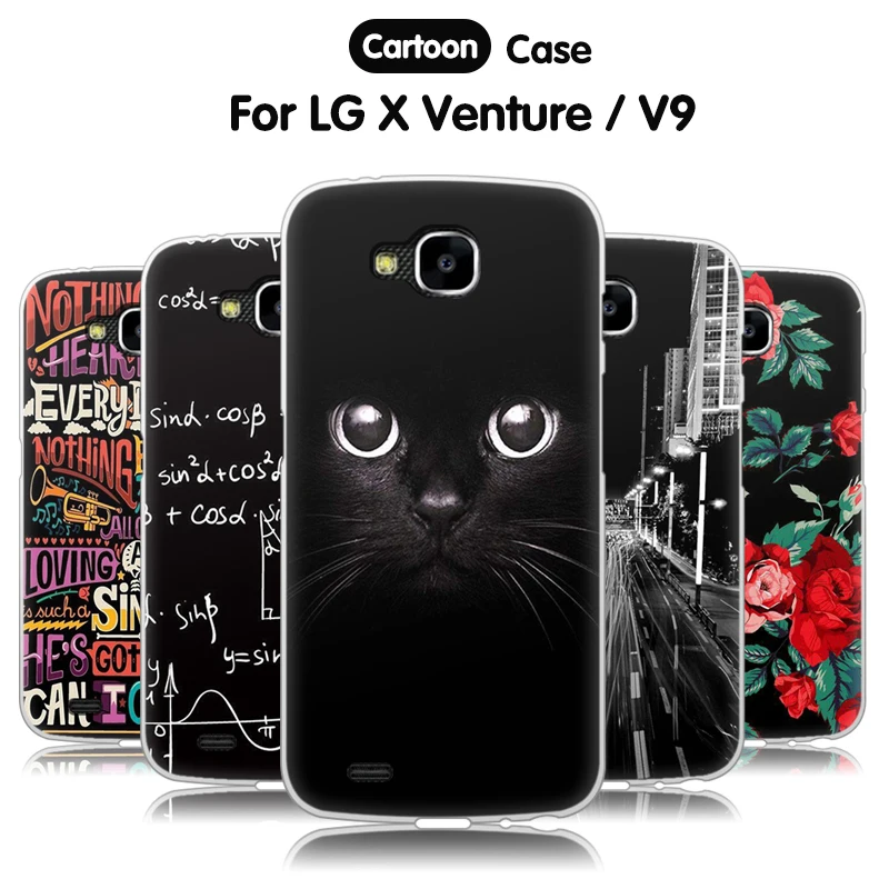 

EiiMoo Luxury Cartoon Fundas Coque For LG X Venture Case Silicone Soft Tpu Phone Bags Back Cover For LG X Venture V9 Case Cover