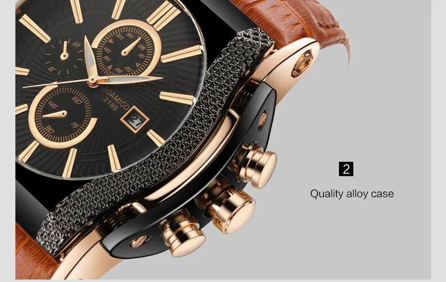 05High Quality Watches BOAMIGO Brand Mens Army Watch Leather Band Water Resistant Auto Date Relogio Masculino De Luxo Alloy Case   (4)