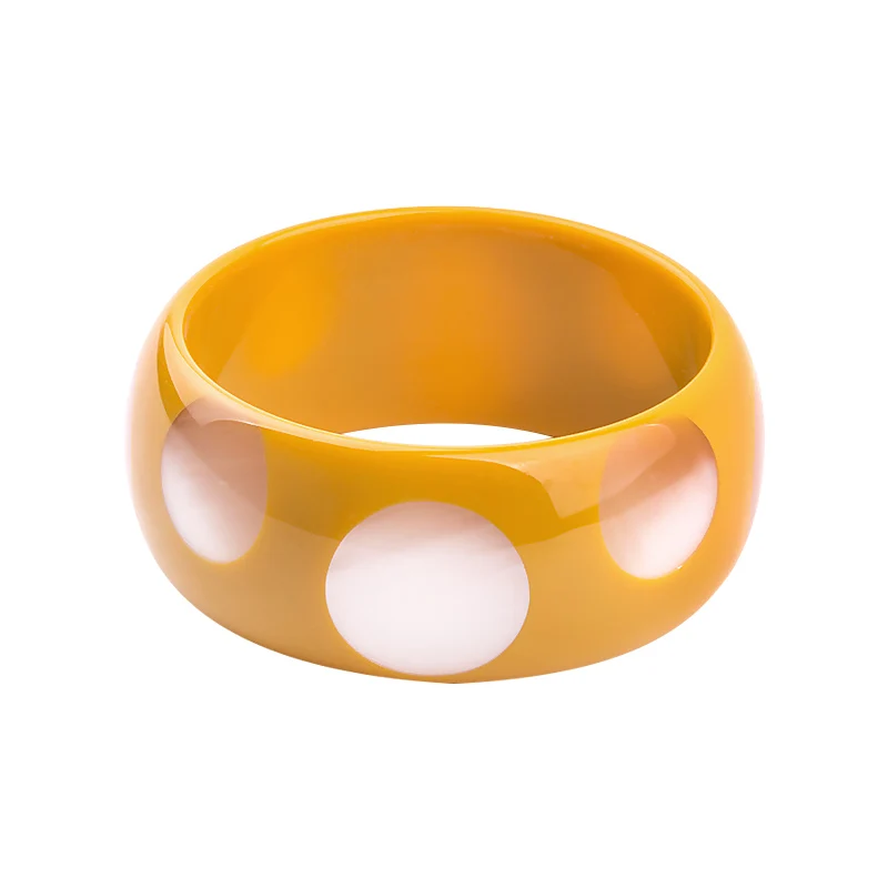 GuanLong фирменный дизайн изделия из смолы браслет браслеты для женщин High Street Puseiras ювелирные изделия Прямая - Окраска металла: Yellow