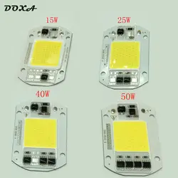 Светодио дный светодиодный COB чип 110 V 220 V 15 Вт 25 Вт 40 Вт 50 Вт Smart IC без светодио дный драйвера светодиодный Диод чип лампа для DIY прожектор