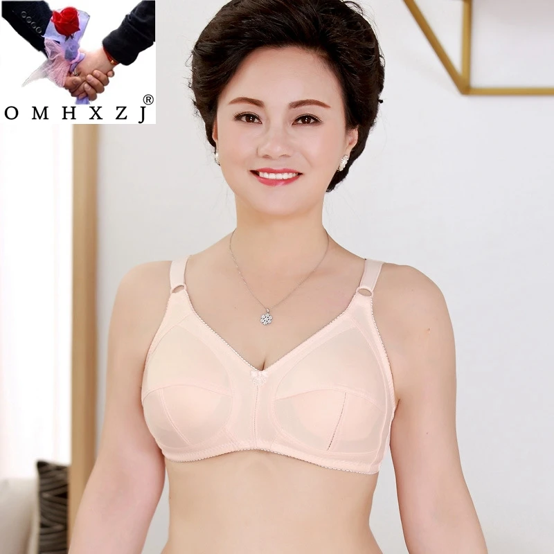 Middle-Aged Women Bra Lingerie Solid Cotton Underwear Comfortable Intimates Bras