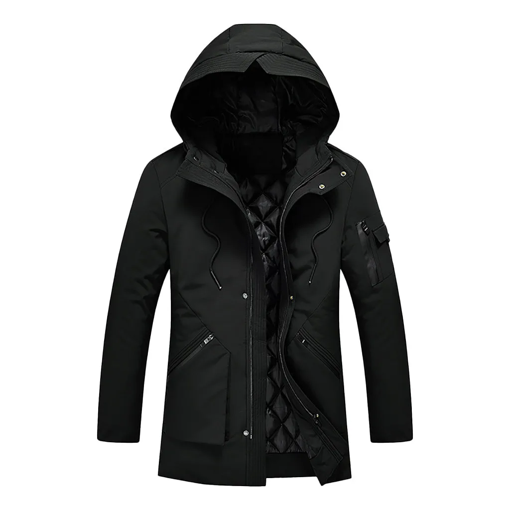 

JOYCODIN autumn and winter new men's casual jacket Parker men's warm jacket fashion three-dimensional medium thick hat warm coat
