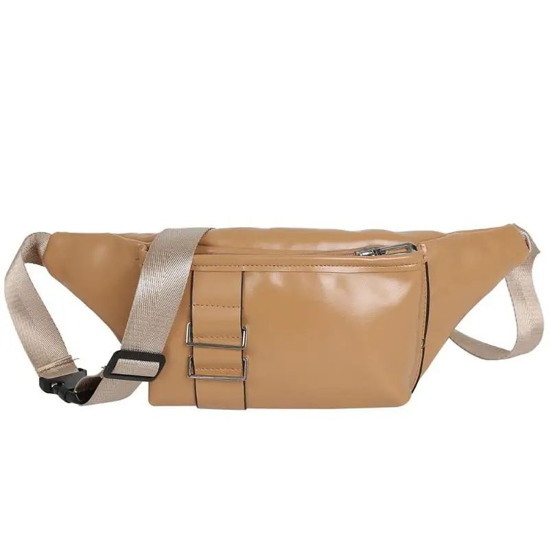 Модная нагрудная сумка для мужчин и женщин, одноцветная спортивная сумка на плечо для мужчин и женщин, поясные карманы на ремне, кожаная