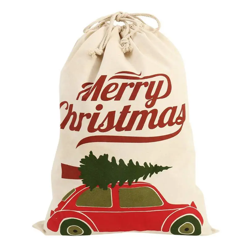 Винтаж рождественские подарочные сумки гессенской DIY подарочные пакеты подарок мешок чулок 50x70 см