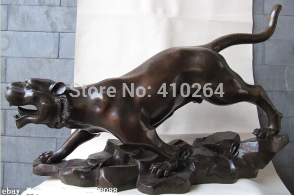 

Chinese Royal Superb Pure bronze Copper Ferocious Carved Uphill Tiger Statue discount 30%