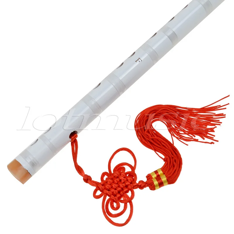 Flauta de Bambu Kmise Pintura Branca Tradicional Chinesa Dizi Pluggable f Chave Instrumento Musical - Image 4
