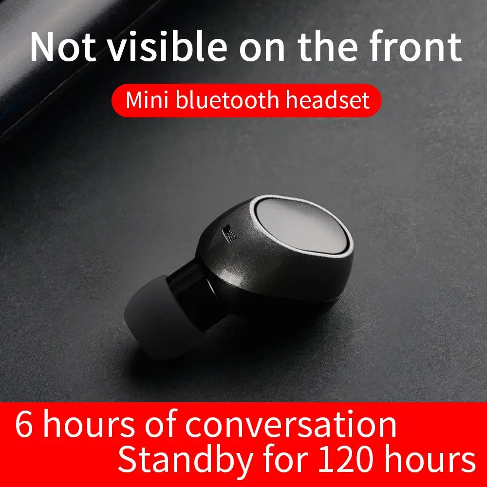 KISSCASE Mini Wireless Bluetooth Earphone 3D Stereo Wireless Hands Free In Ear Headset With Microphone Sport Gaming Tiny Headset
