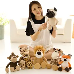 Новый стиль стильная футболка с изображением персонажей видеоигр животных плюшевые игрушки около 25 см собаки, лиса лев Мягкая кукла малыша