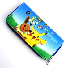 Аниме Карманный Монстр/Пикачу красочный длинный стиль PU кошелек с принтом Пикачу/пепел