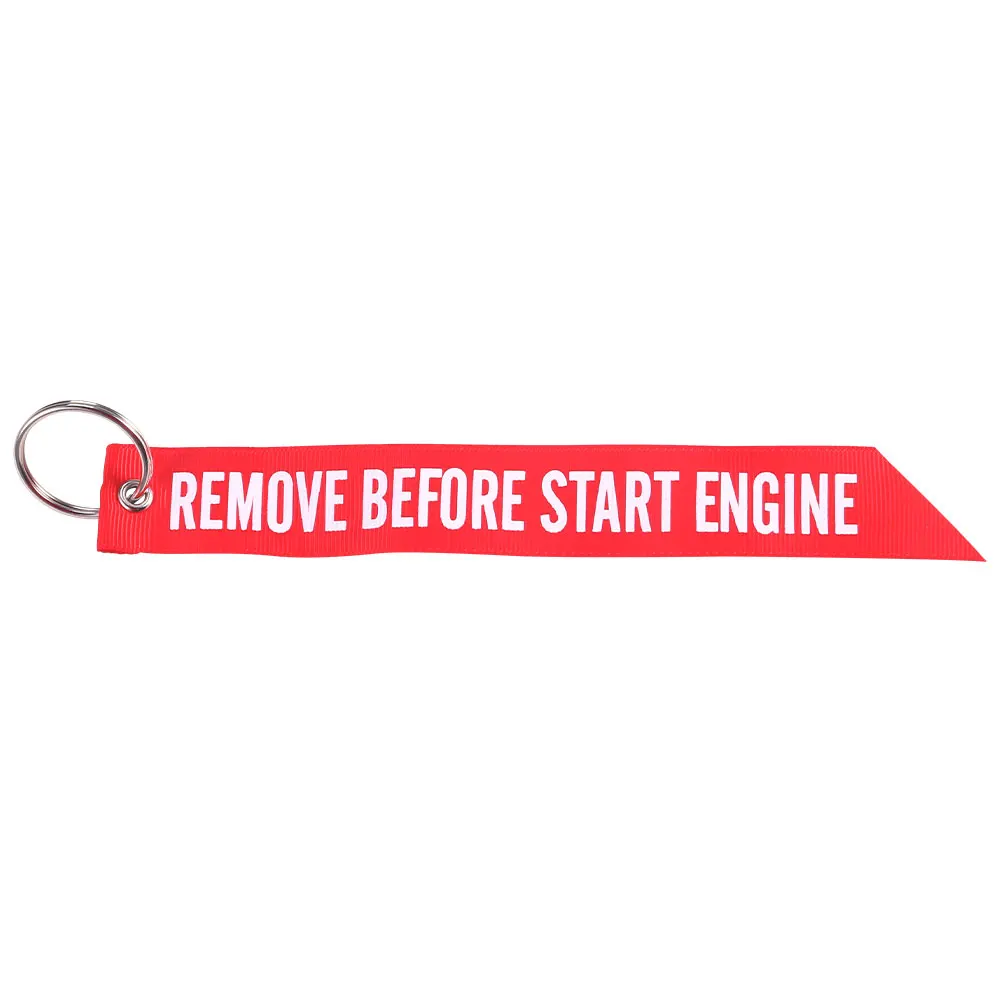 Remove Before Flight Streamer Key Chain Chaveiro Red Keychain Remove Before Start Engine Motorcycle Streamer Key Ring Jewelry (3)