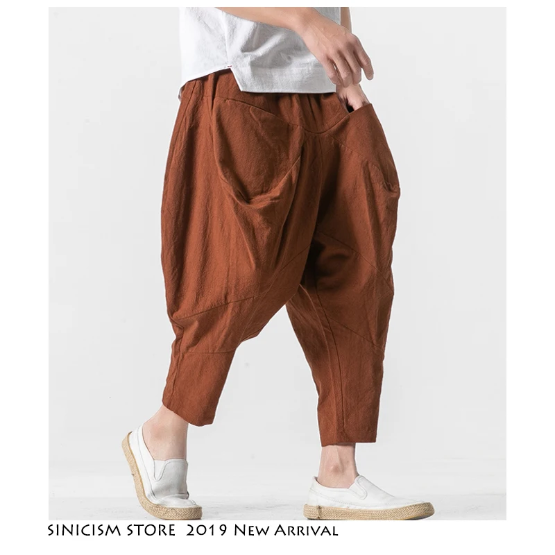 Sinicism مخزن الرجال الصلبة سراويلي حريمي 2019 رجل المتناثرة فضفاض الهيب هوب ركض السراويل الذكور Armygreen مصمم السراويل الترنك زائد حجم