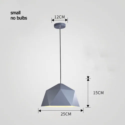 Подвесной светильник s красочный скандинавский подвесной скандинавский светильник винтажный светильник Лофт декор дизайн современная столовая кухонный светильник закрепленный led - Цвет корпуса: Светло-серый