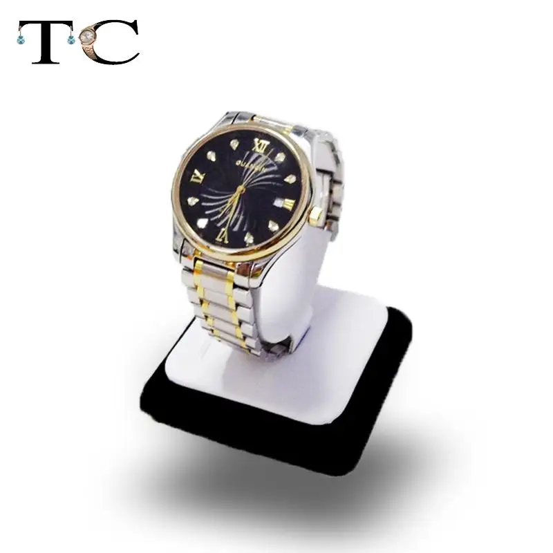 

One Free shipping Jewelry Display Bangle Stand Holder for Watch Presentoir Bracelet in Black and White Stripe 7*7*8CM