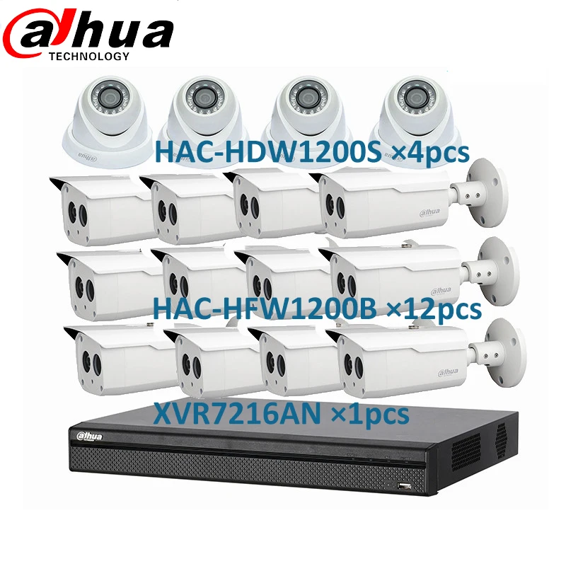 Dahua Security XVR Kit XVR7216AN 080P 1U Digital Video Record & HAC