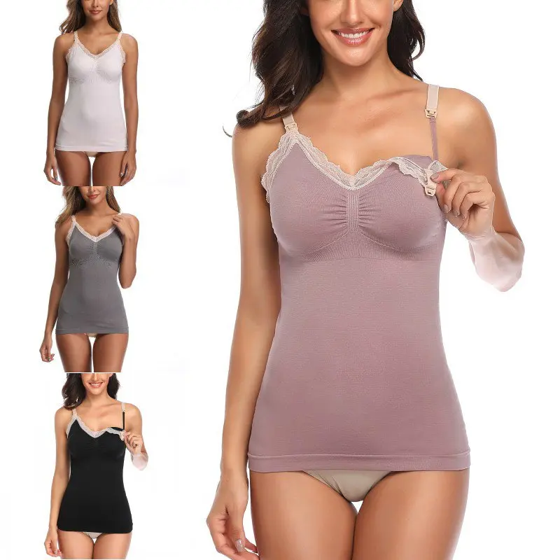 

Breastfeeding Clothes Vest-style Maternity Bra Nursing Top Camisole Pregnant Women Wireless Camis Tank Nursing Vest Sleepwear