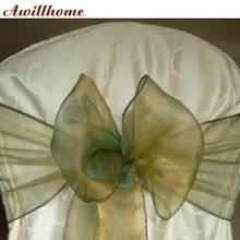 100 шт./лот зеленый лента из органзы для свадьбы