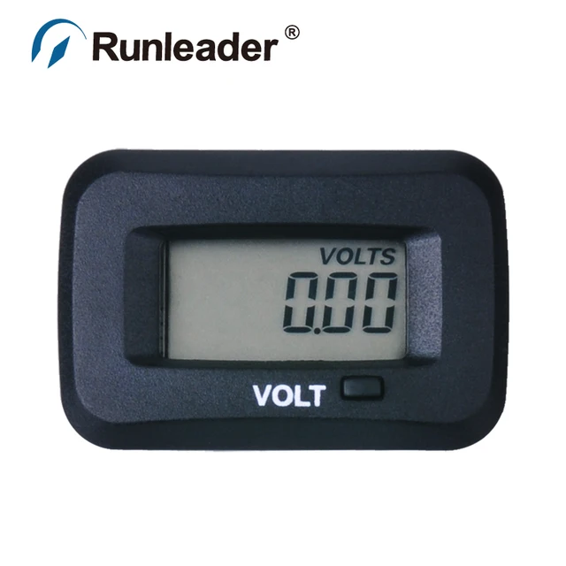 Waterproof Digital Voltmeter Voltage Meter Gauge For Lawn Mower Atv Waterproof Digital Voltmeter Voltage Meter Gauge For Lawn Mower Atv Generator Car Tractor Sprayers Marine Snowmobile