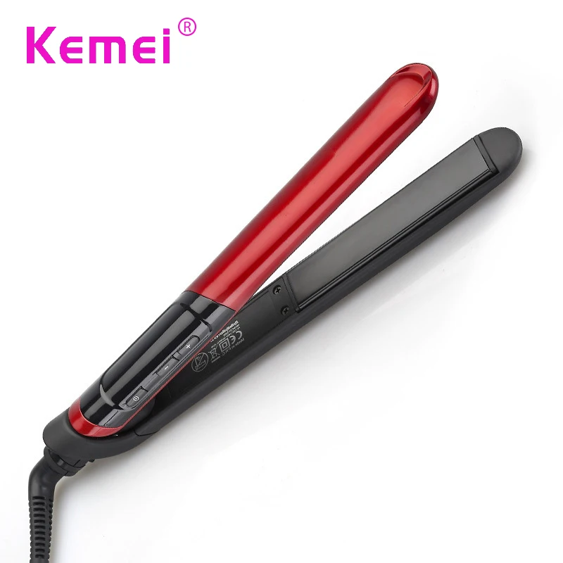 

Kemei Fashion TOP Quality New Hair Straightener Professional Hair Care PTC Heating Conductor Quickly Straight Hair Free Shipping