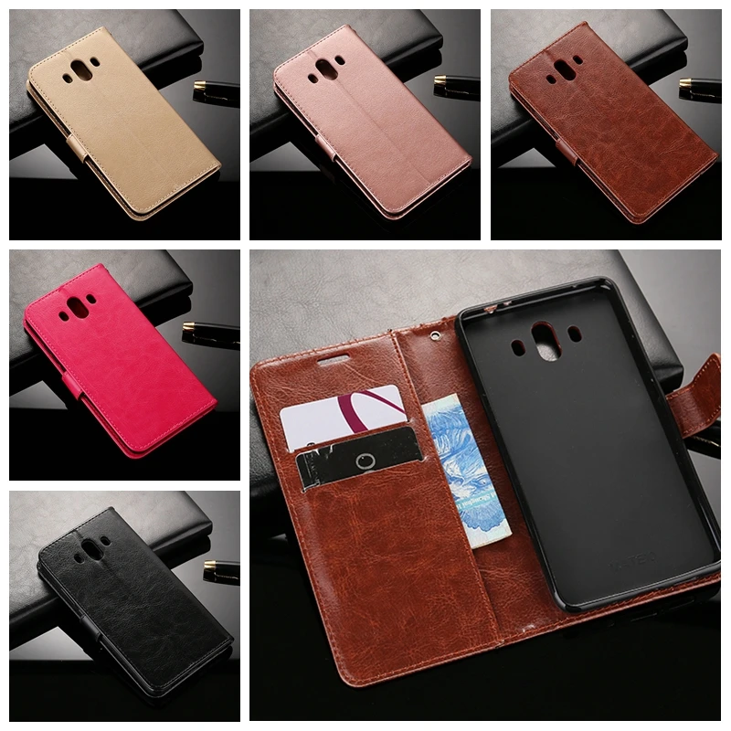 

Luxury Case For Huawei Mate 10 Card Slot Leather Magnet Wallet Flip Holder Soft TPU Silicon for Huawei ALP-L09 ALP-L29 Cover Bag